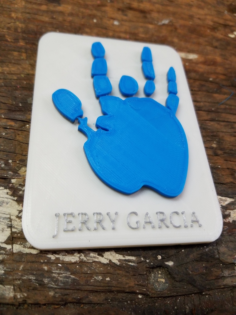 Jerry Garcia Hand Print Plaque (Grateful Dead)