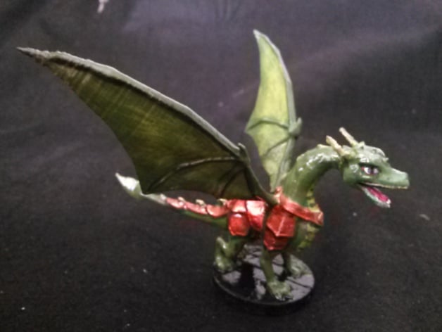 Green Dragon with Armor