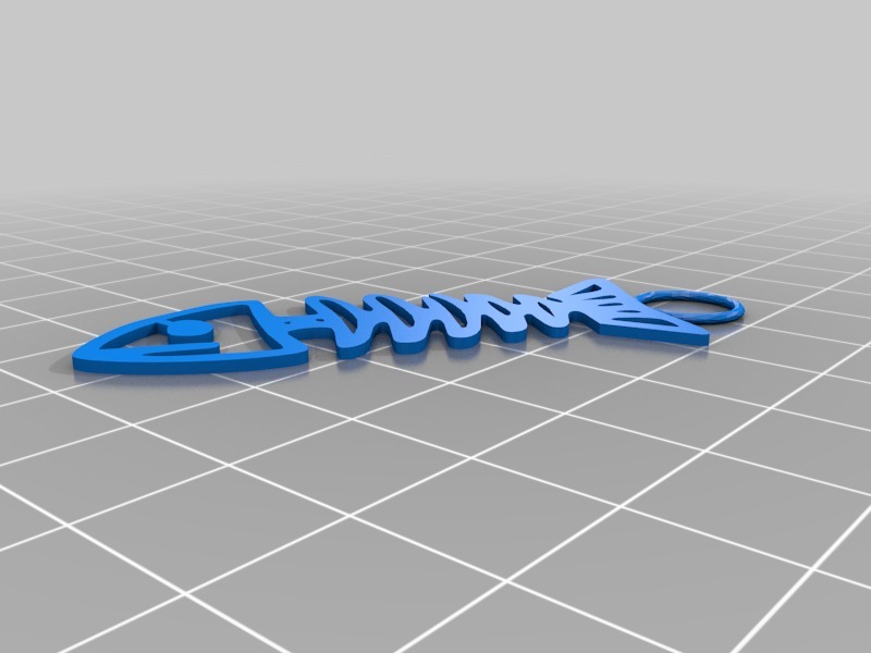 Fishbone with keychain