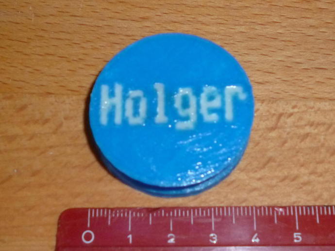 Named Magnet (OpenScad, Two Color Print)