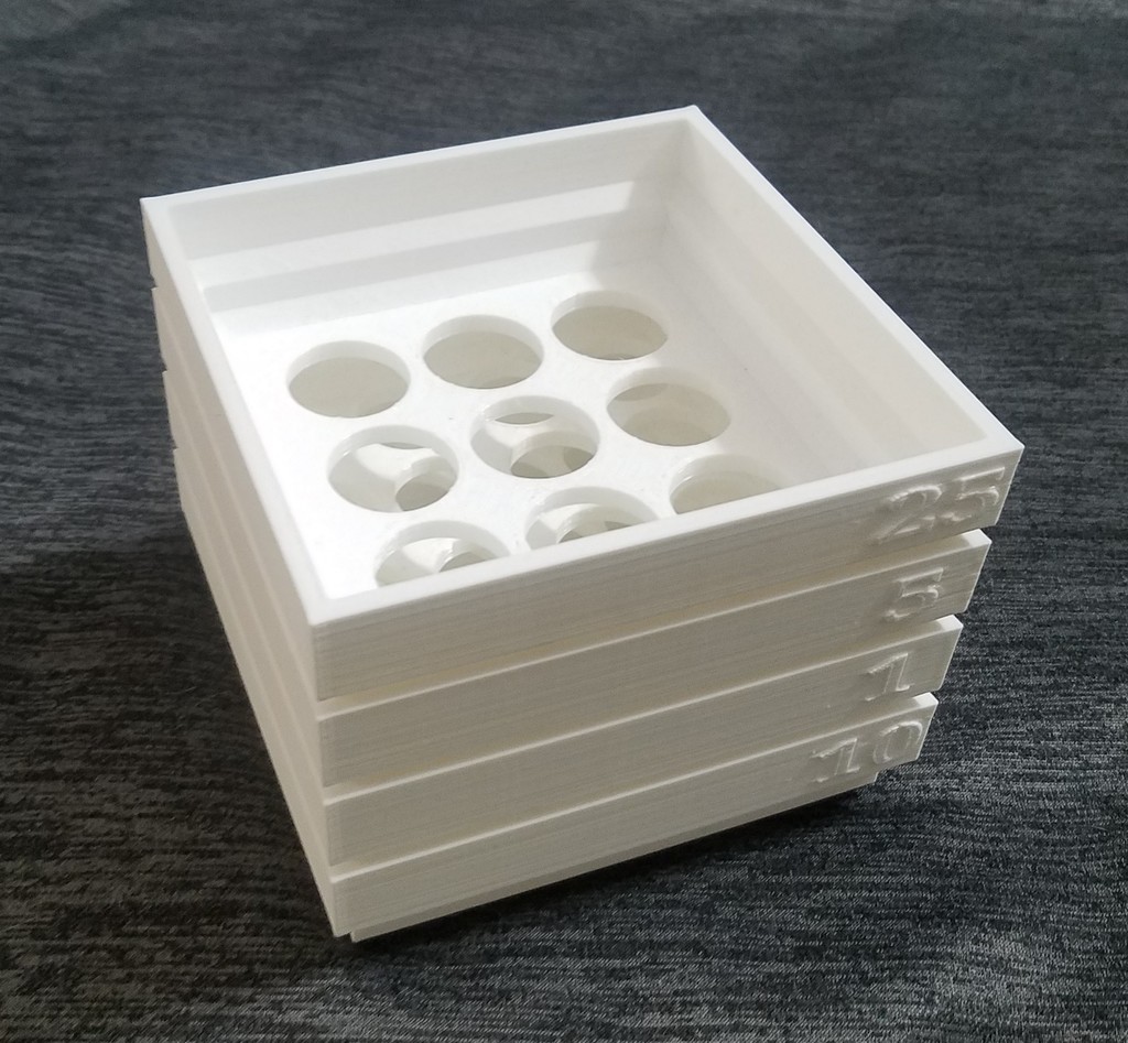 Stackable Coin Sorting Trays (US Coins)
