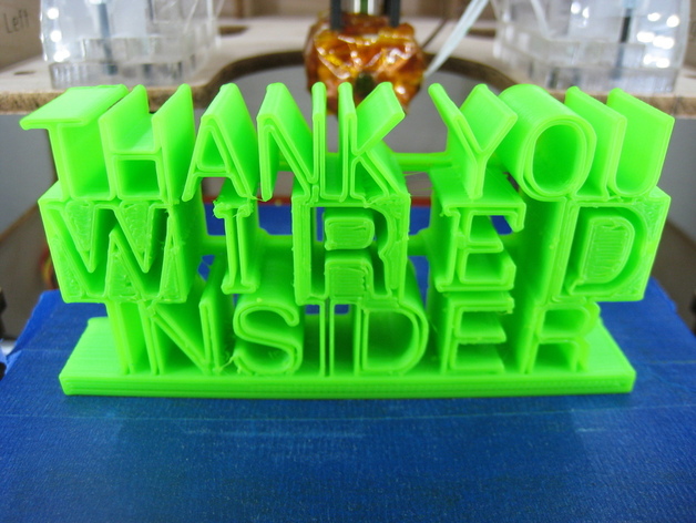 3D text Thank You for Wired Insider