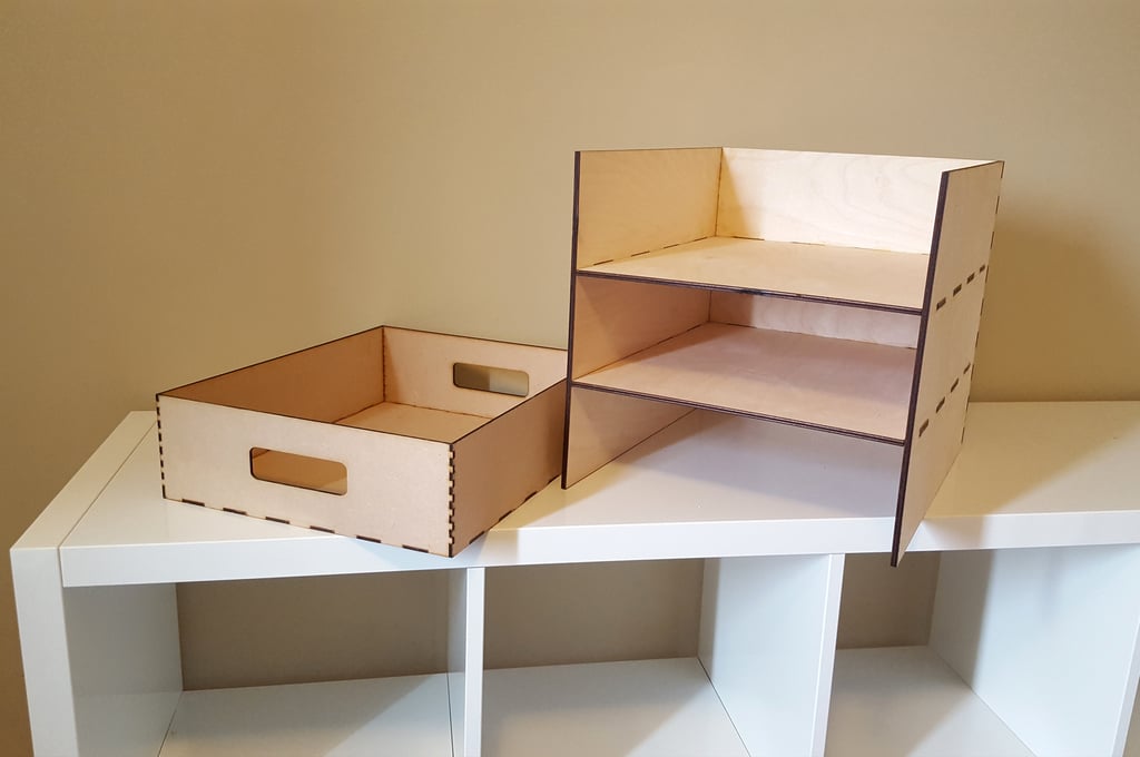 Ikea Kallax Shelf with 3 Storage Bins