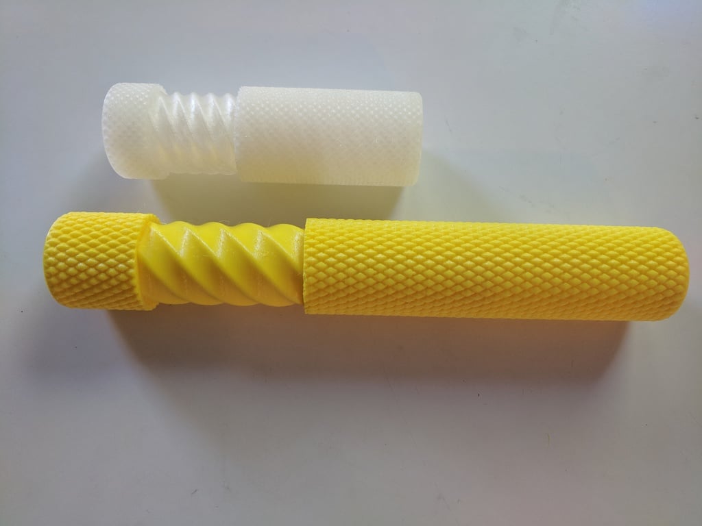 Double Length Knurled Twist Container