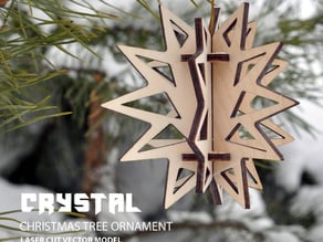 Crystal. Christmas tree ornament