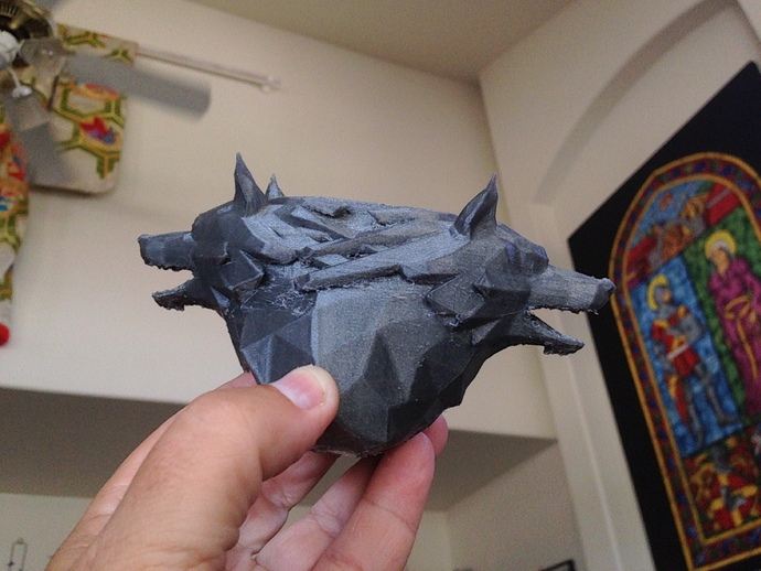 Two-headed wolf bust