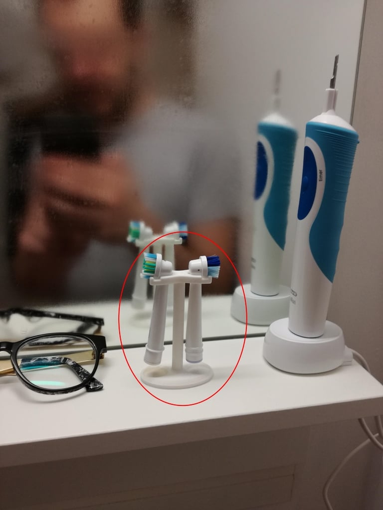 Holder for electric toothbrush brushes