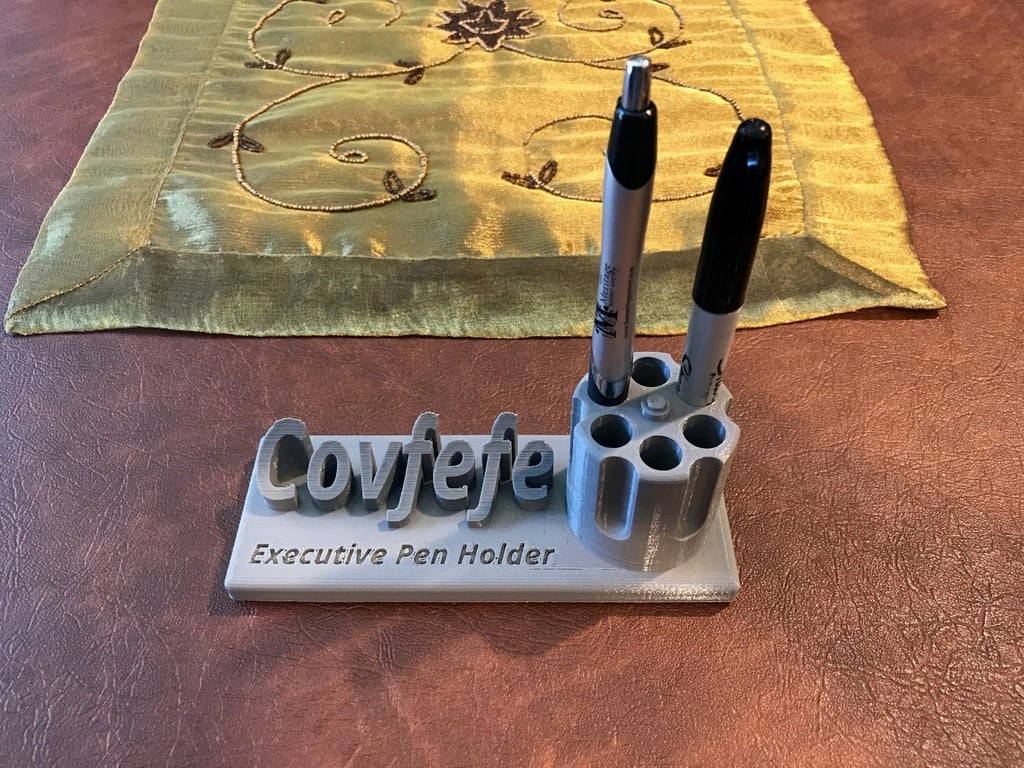 Covfefe Revolver Cylinder Pen Holder