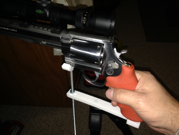 tripod mount pistol shelf with integrated 1/4-20 nuts