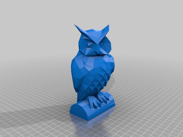 Low poly Owl (some feathers still visible)