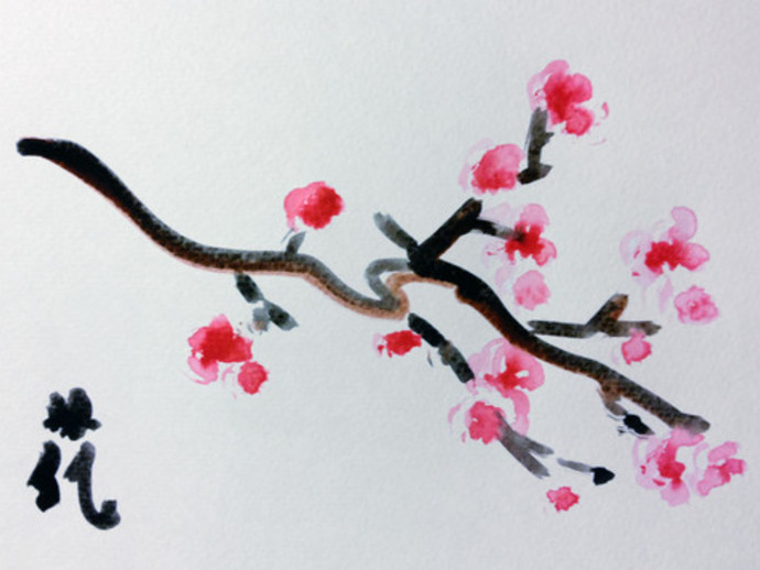 WaterColorBot - Cherry Blossoms