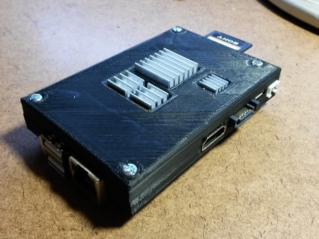 Low-Profile Banana Pi Case Bottom with Heat Sink Cutouts