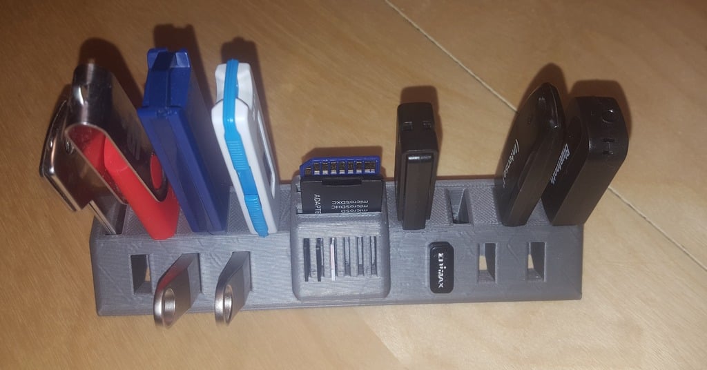 USB and SD card holder