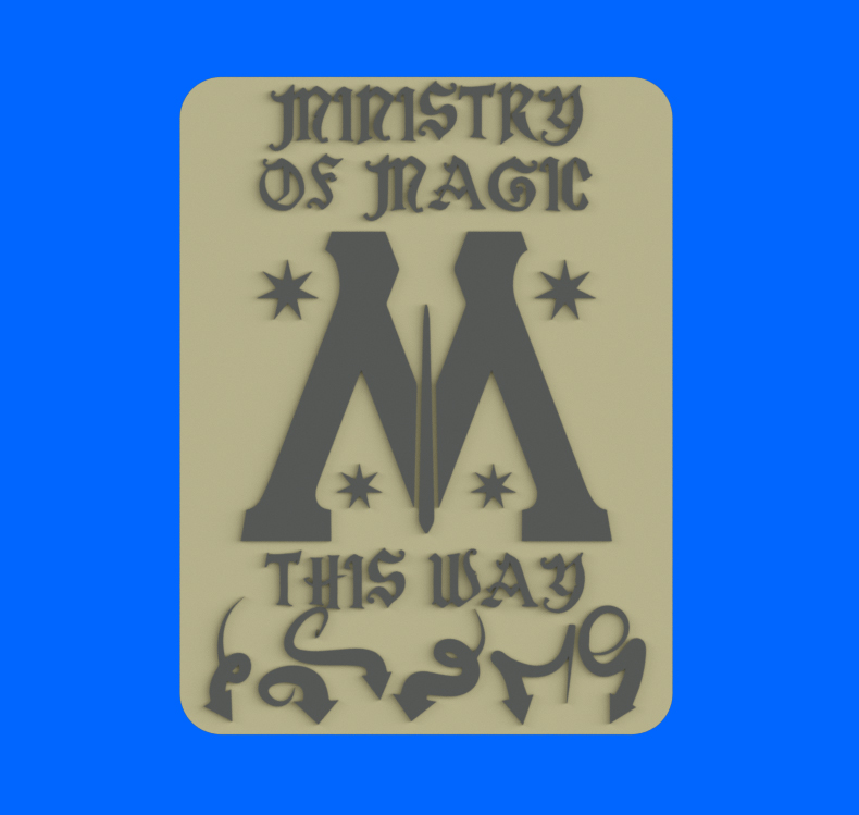 Ministry Of Magic This Way, bathroom sign