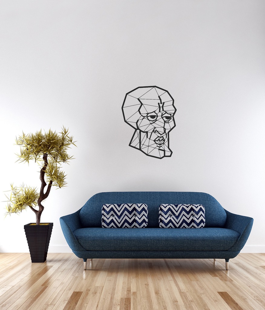 Handsome Squidward Low Poly wall 2D
