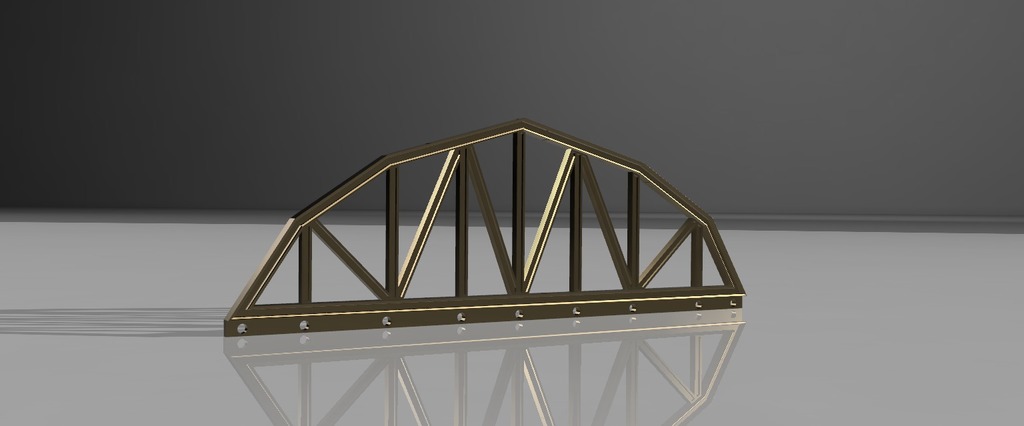 model railway G scale arched truss bridge