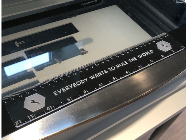 Download Laser Cut Metric Ruler With Both Mm And Inches For 3mm Acrylic By Makerhacks Thingiverse