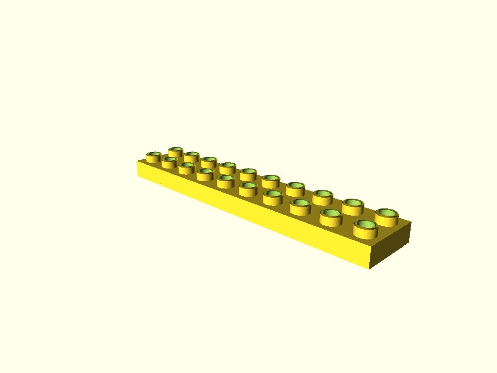 Optimized Parametric Lego Duplo Brick