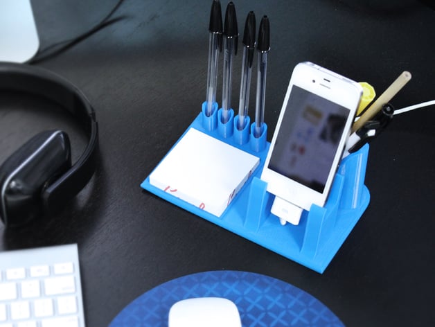 Desktop Organizer Pen Holder Phone Dock