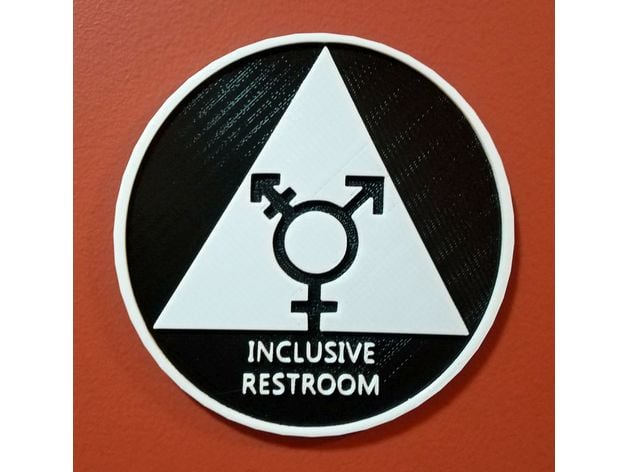 Inclusive Restroom Sign