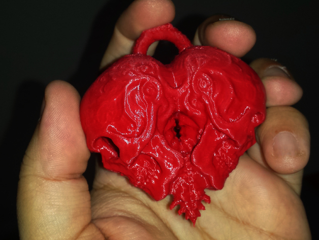 Skull Heart Pendant