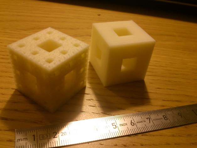 Menger sponge cube fractal