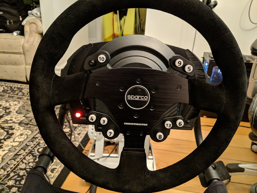 Button caps for the Thrustmaster R 383 Sparco Rally wheel