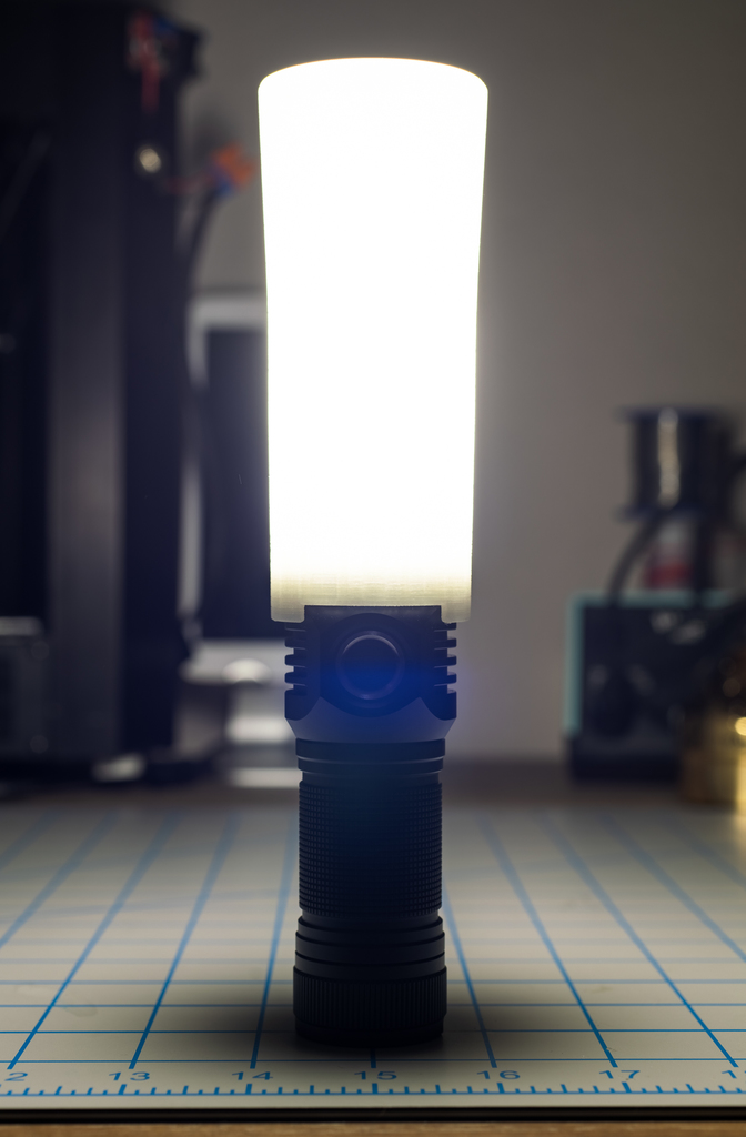 Flashlight diffuser for Emisar D4S E07 39mm bezel torch