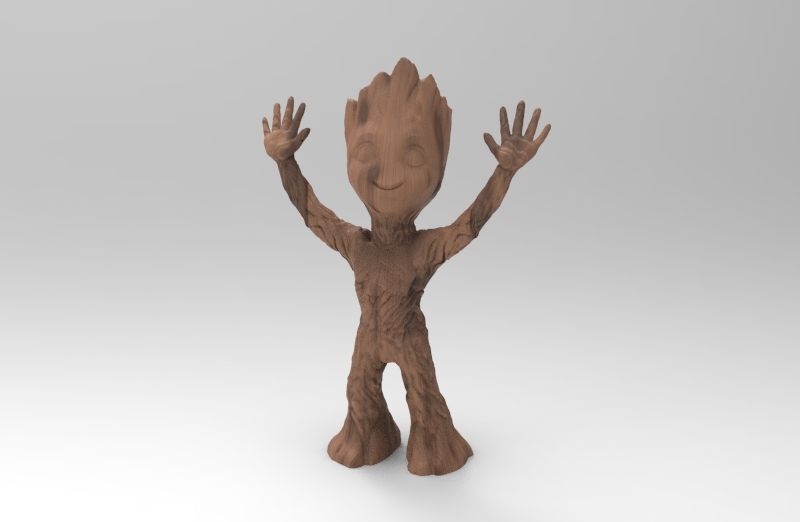 baby groot stand 2 arms up