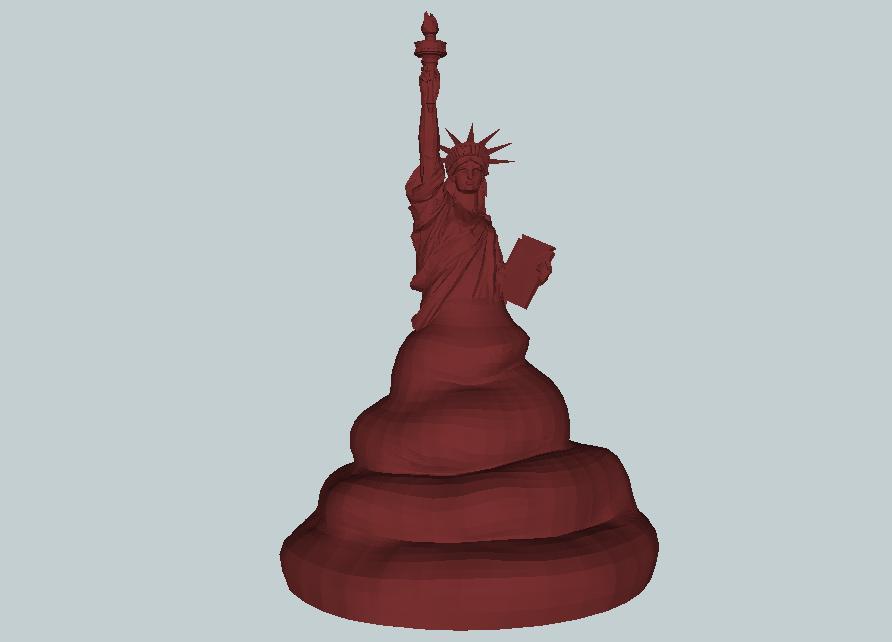 Statue of liberty shit - Estatua de la libertad mierda