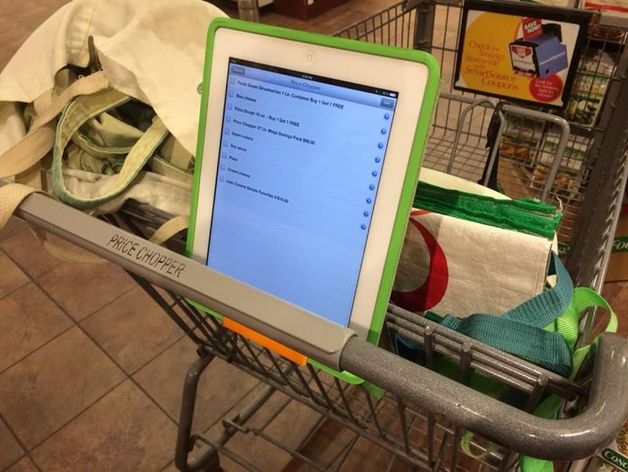 Grocery Cart Tablet Holder