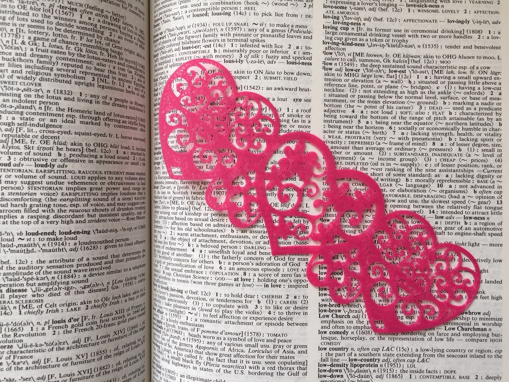 Valentine's Day Hearts Bookmark