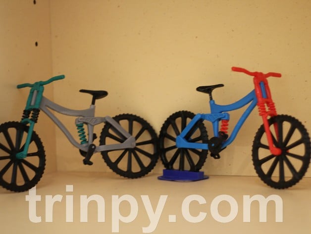 Downhill mountain bike with dual suspension