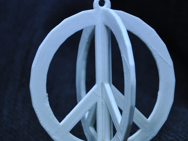 Peace Sign Tree Ornament
