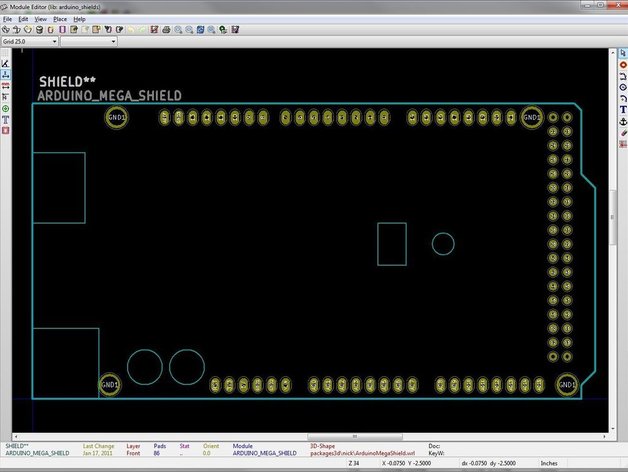 Arduino Shield Modules for KiCad V2
