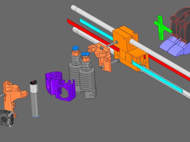 3D Printer Minimal X Carriage [#SCOUTcorexy design]