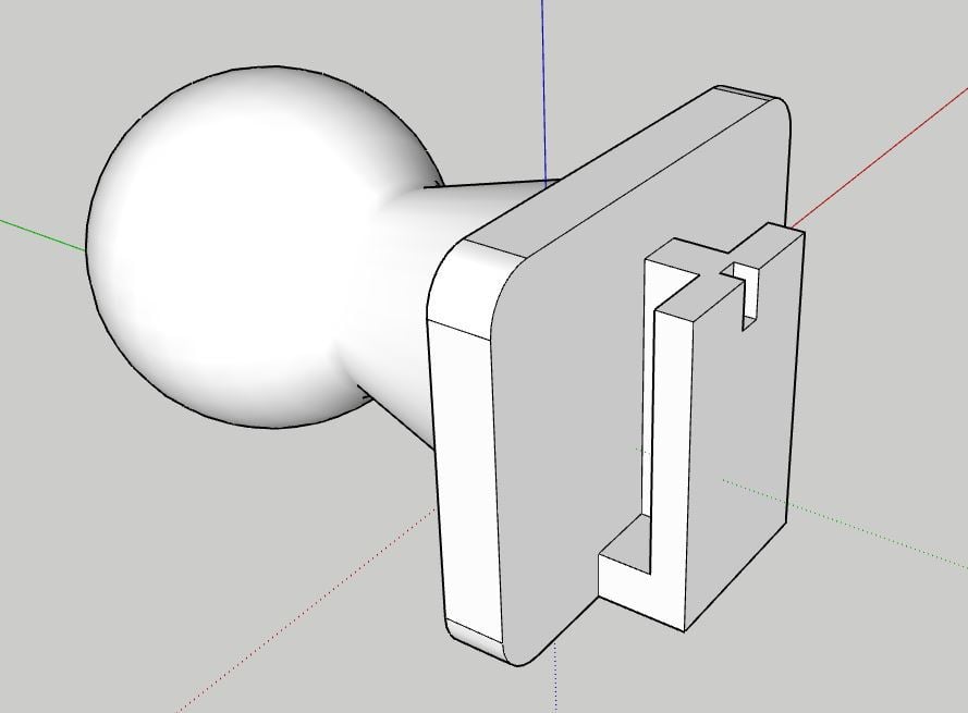 Dashcam Multiposition Ball Socket Mount Piece