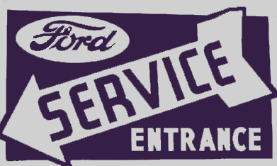 Ford Service Entrance Sign