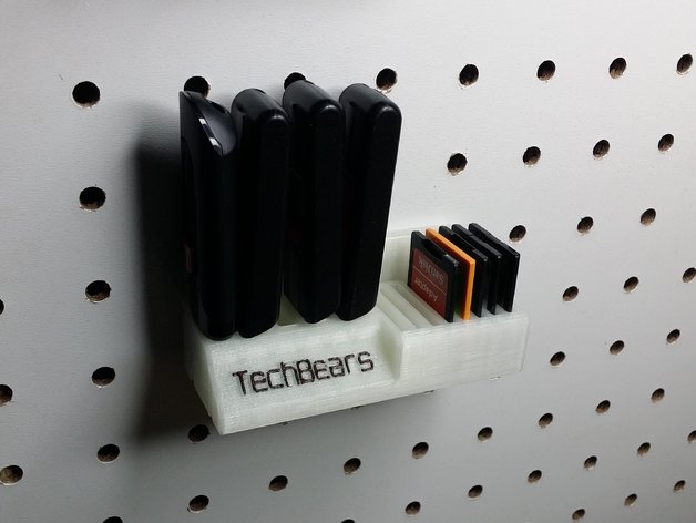 Pegboard Mounted SD / USB Stick Holder