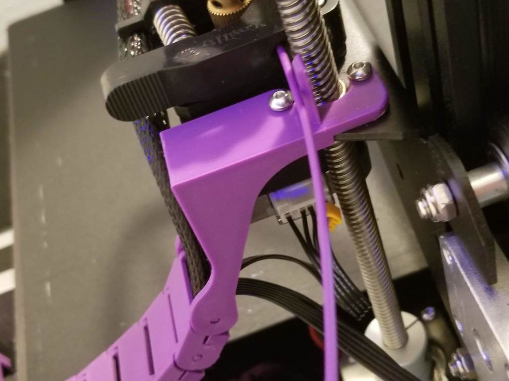 Ender 3 Cable Chain E-bracket mount with Filament Guide
