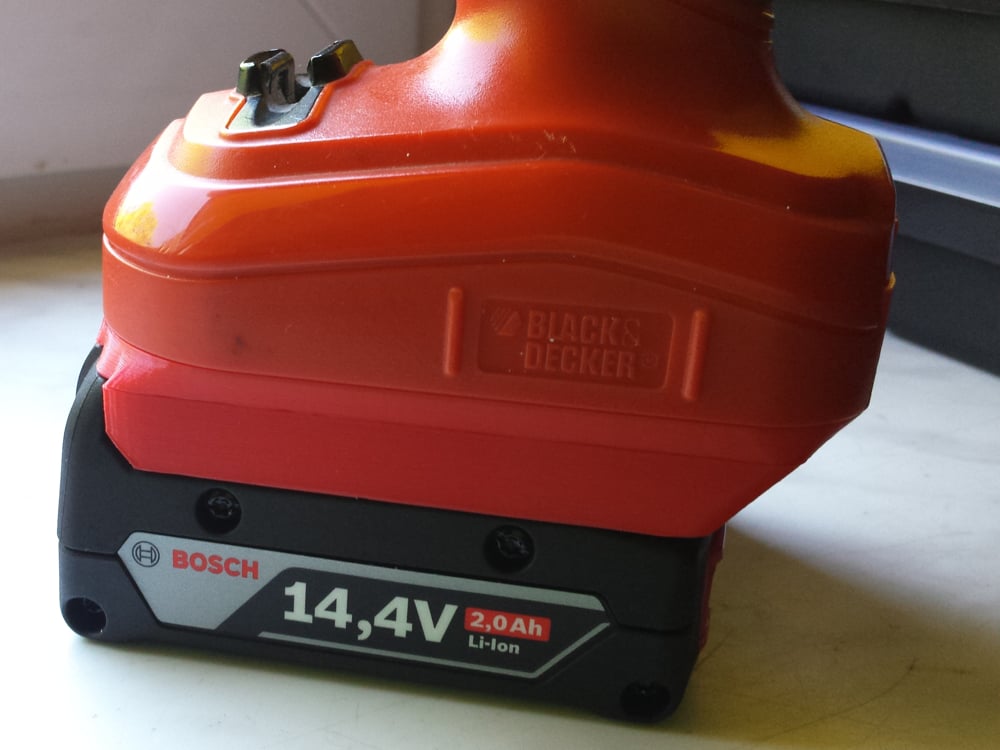 Black And Decker 12V A12E to Bosch 14,4V battery converter