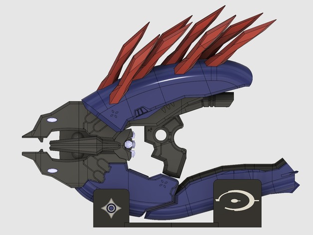 Halo 4 Needler Prop Weapon With Electronics Cutouts For Small Build Platforms