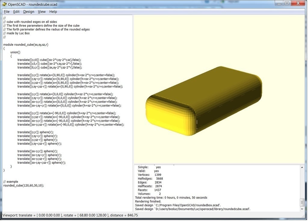 Rounded cube