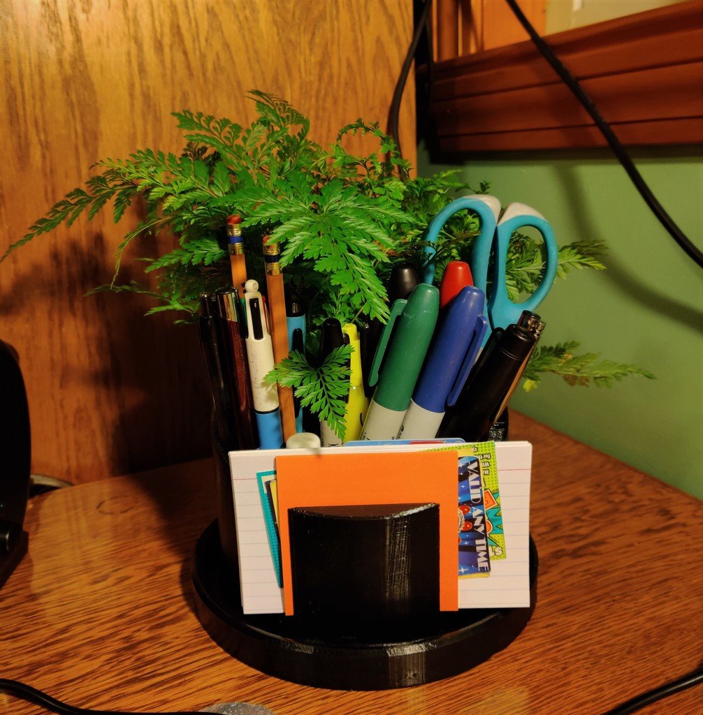 Desk Flower Pot Organizer (Pencil, Pen, and Note Holder)
