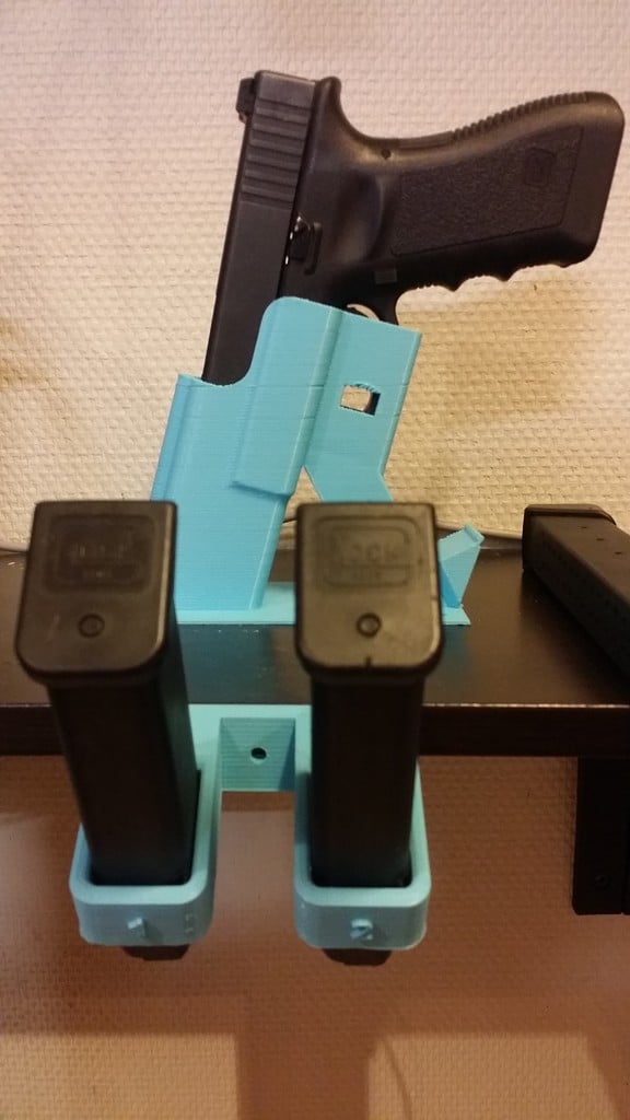 Glock 17 Magazine Wall/table holder (should fit all 9mm)