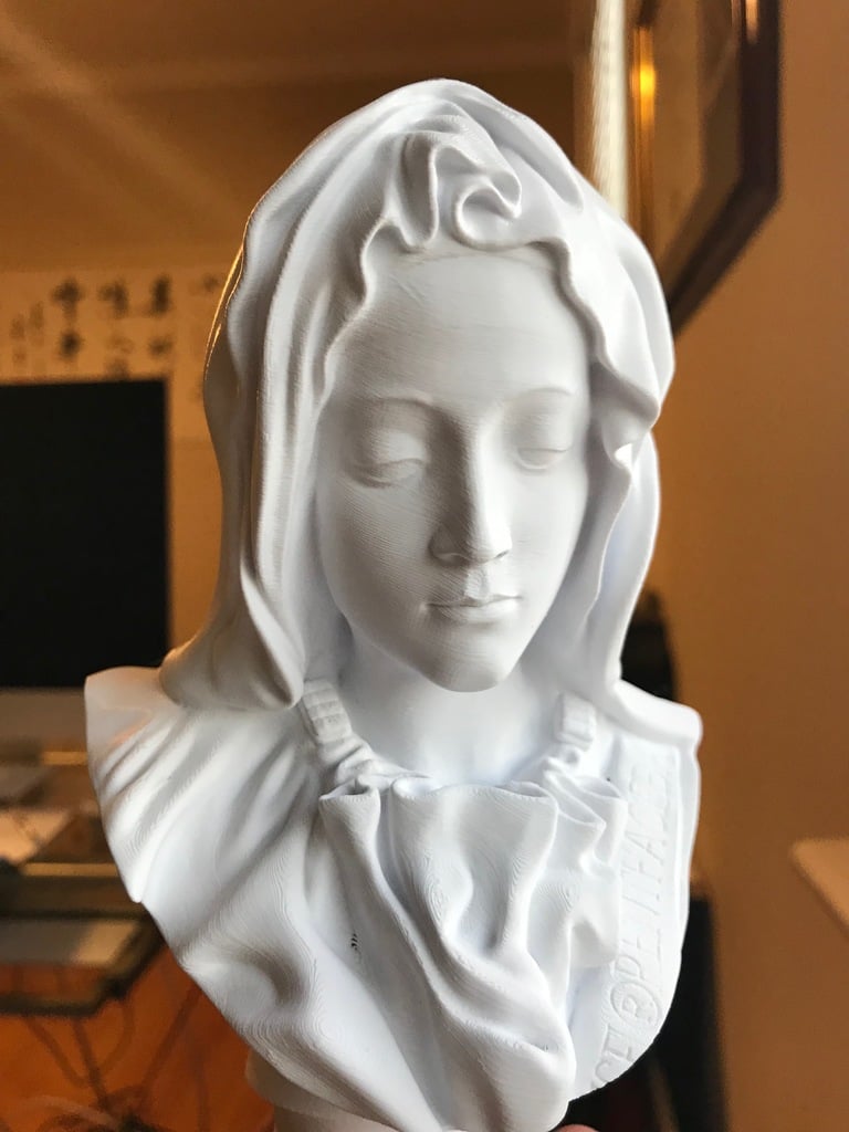 Bust of Mary (from Pieta by Michelangelo), almost no support 