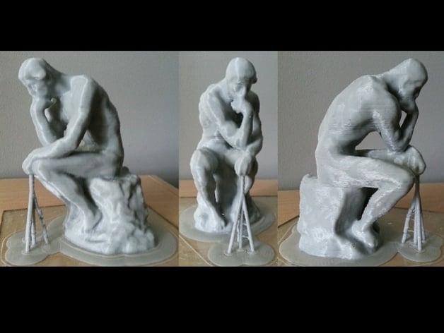 Rodin’S The Thinker With Supports