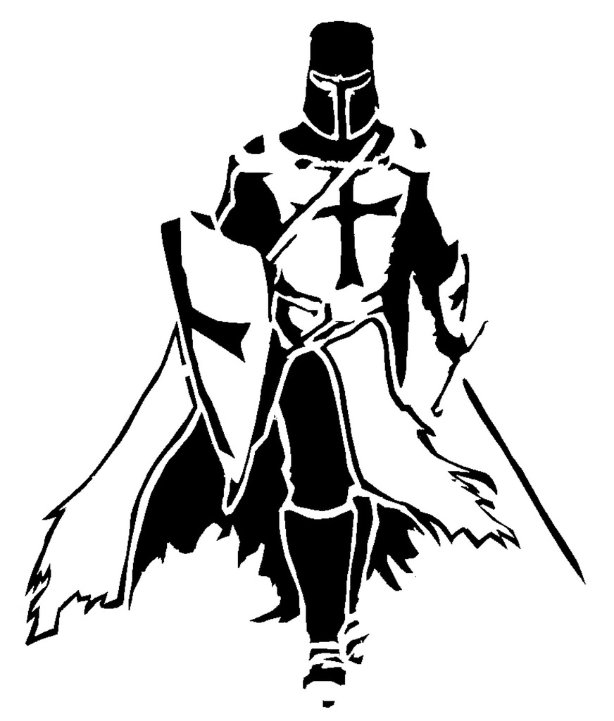 Templar Knight stencil