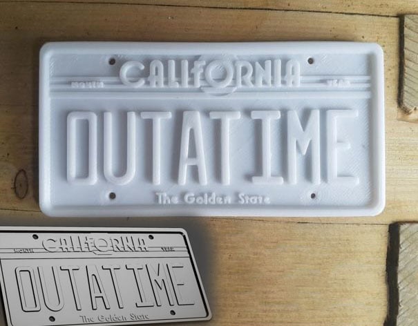 Back to the Future 'OUTATIME' Licence Plate