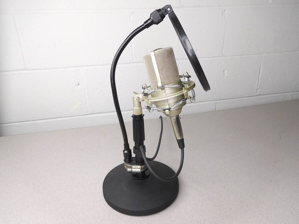 Pop filter mount for mic stand.